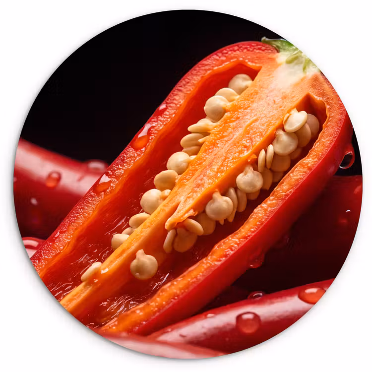 Muurcirkel - Chilipeper - Rood - Eten — 1