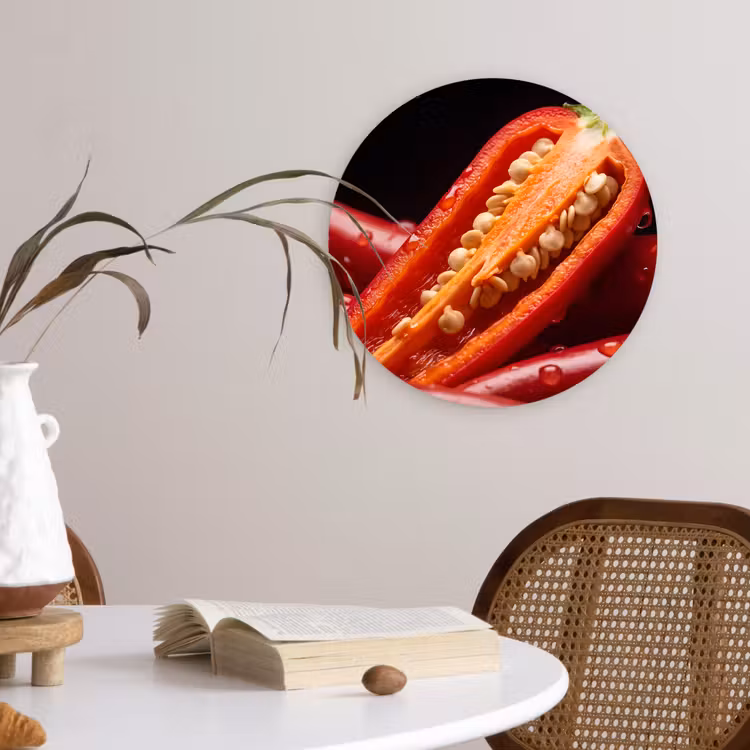 Muurcirkel - Chilipeper - Rood - Eten — 4