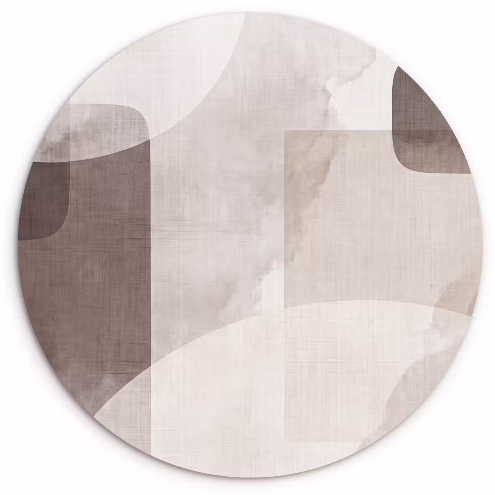 Muurcirkel - Abstracte vormen - Beige — 1