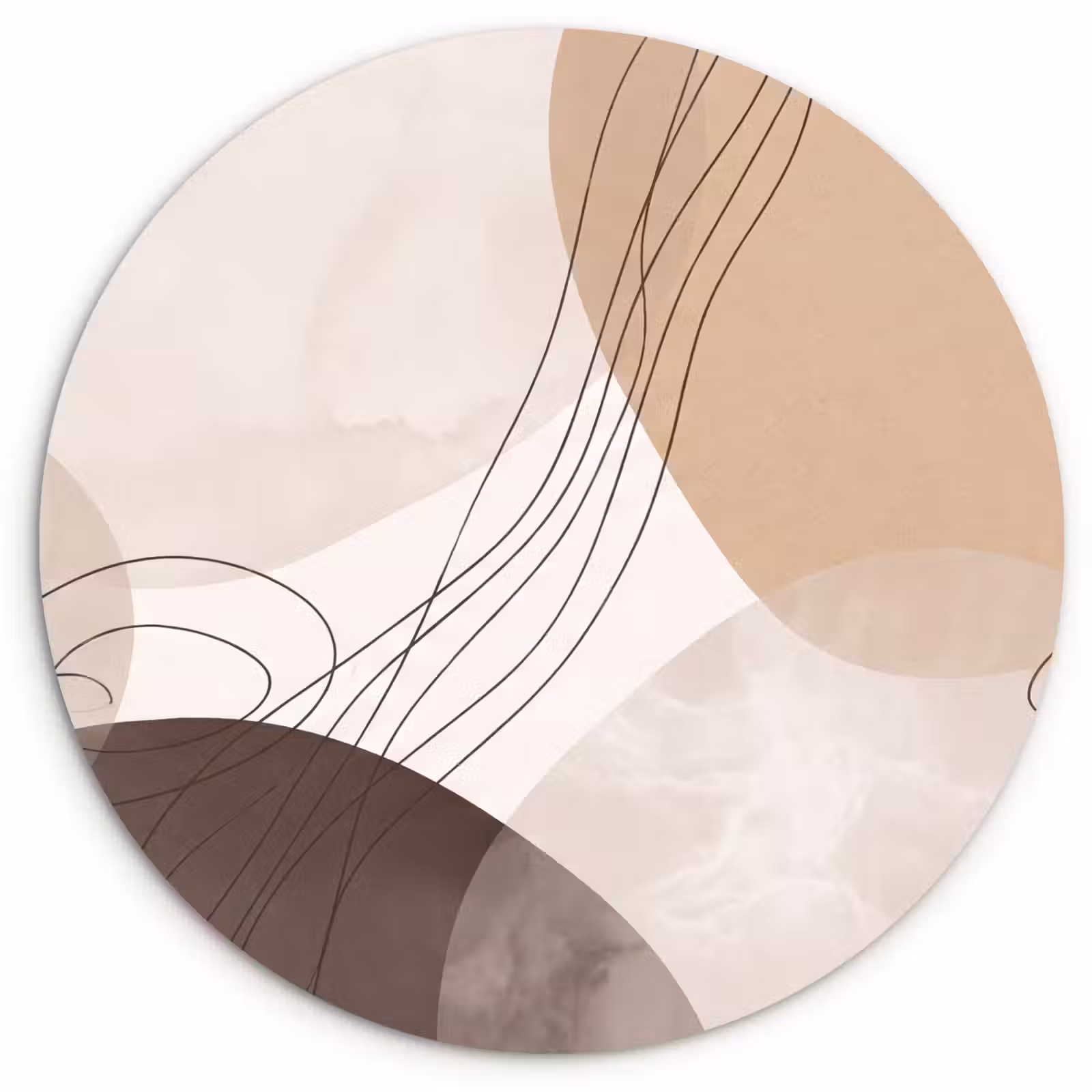 Muurcirkel - Abstractie - Beige - Modern — 1
