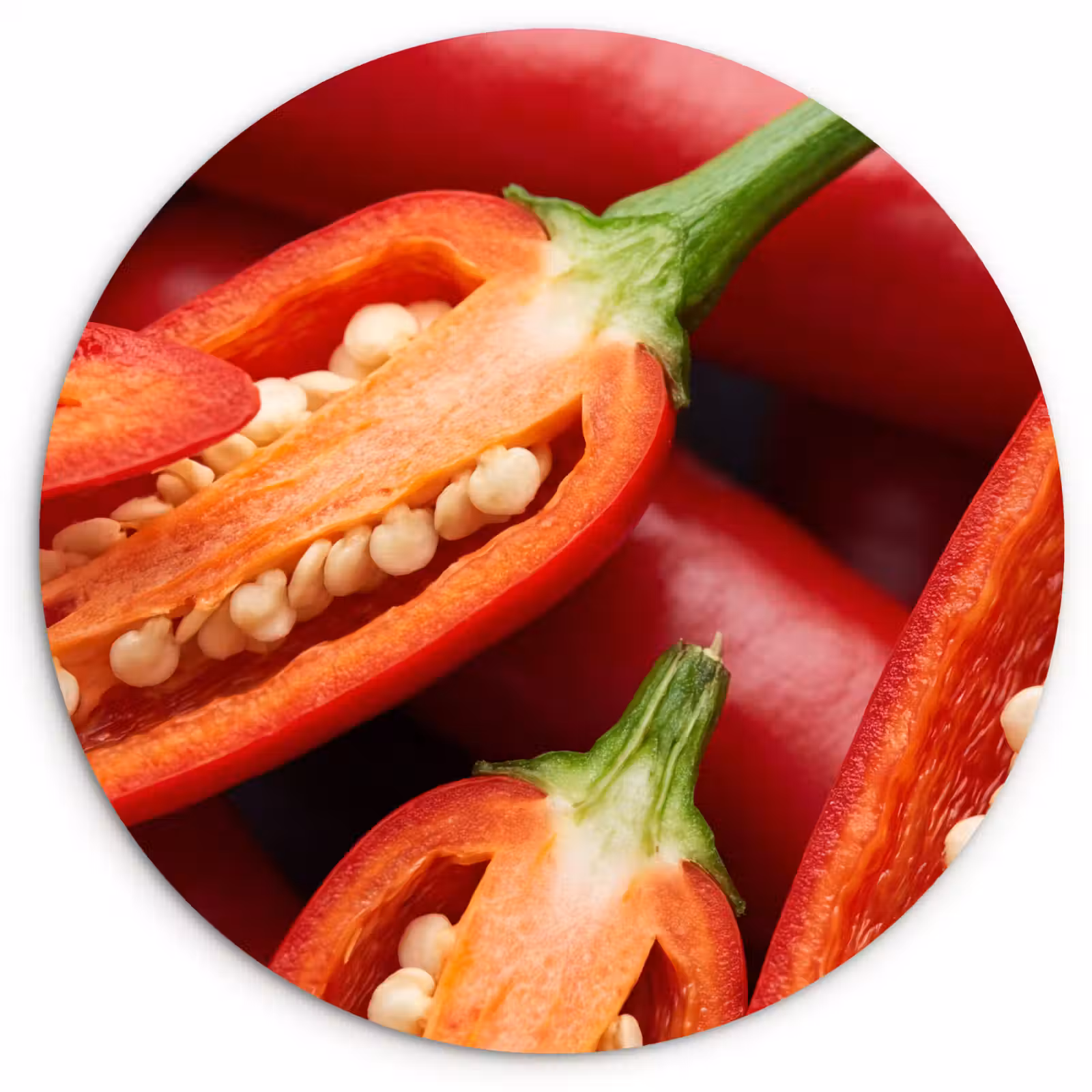 Muurcirkel - Chilipeper - Open - Rood — 1