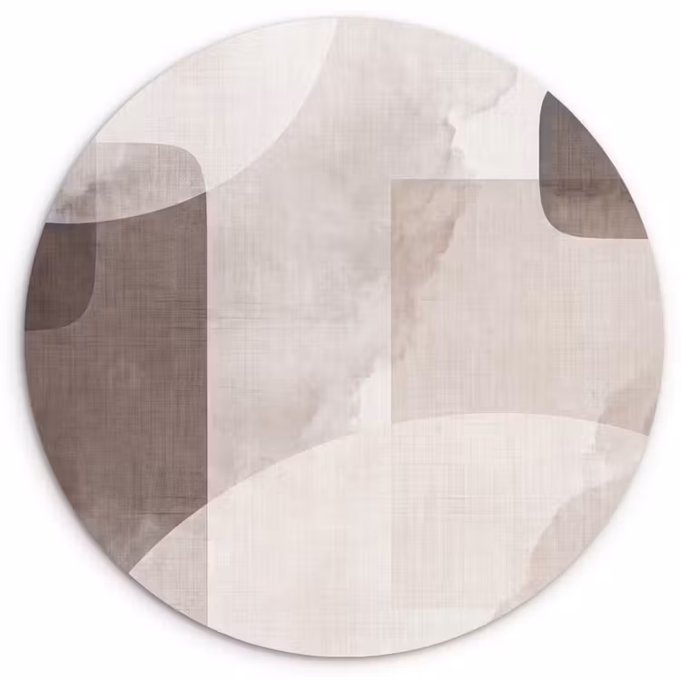 Muurcirkel - Abstracte vormen - Beige — 1