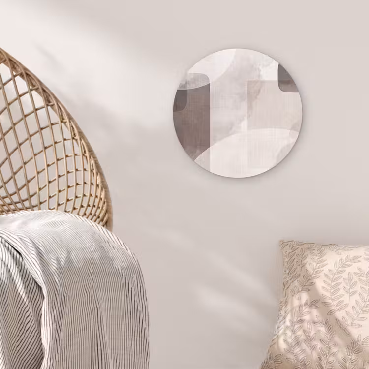 Muurcirkel - Abstracte vormen - Beige — 5
