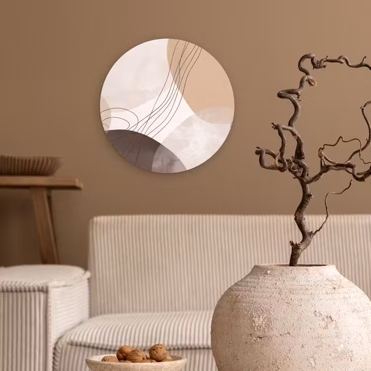 Muurcirkel - Abstractie - Beige - Modern — 2