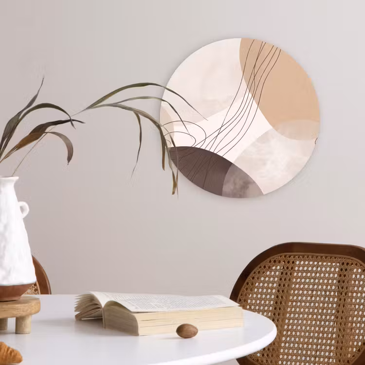 Muurcirkel - Abstractie - Beige - Modern — 4