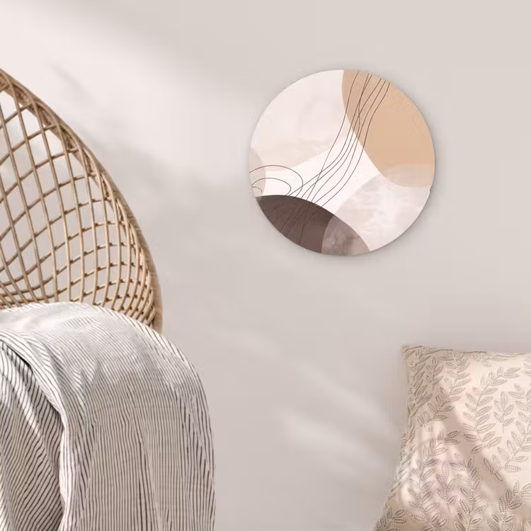 Muurcirkel - Abstractie - Beige - Modern — 5