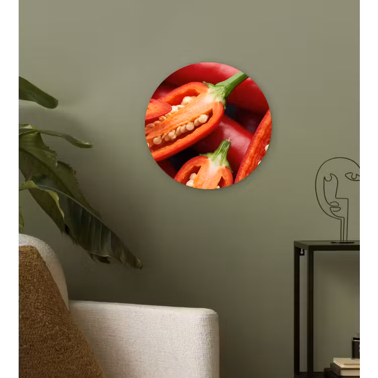 Muurcirkel - Chilipeper - Open - Rood — 3