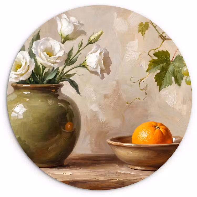 Muurcirkel - Bloemen - Fruit - Stilleven — 1