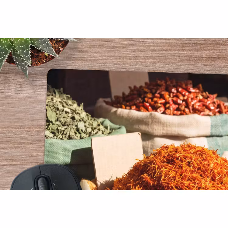 Muismat - Kruiden - Markt - Kleurrijk — 4