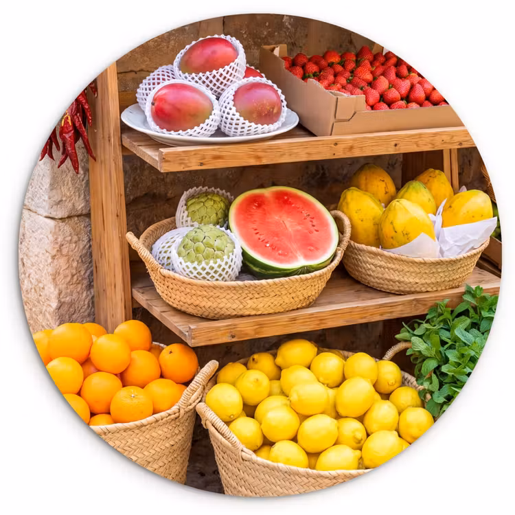 Muurcirkel - Fruit - Markt - Vers — 1