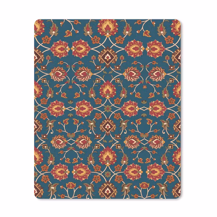 Muismat - Ornament - Flora - Traditioneel - Klassiek - Blauwgroen — 1