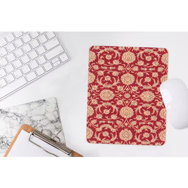 Muismat - Patroon - Bloem - Klassiek - Oosters - Rood — 4