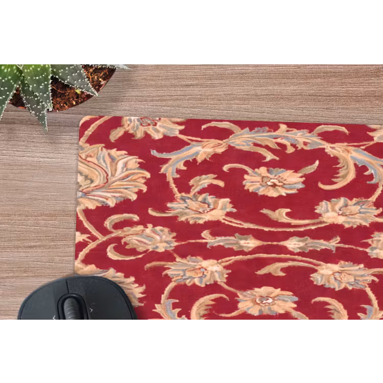 Muismat - Patroon - Bloem - Klassiek - Oosters - Rood — 5