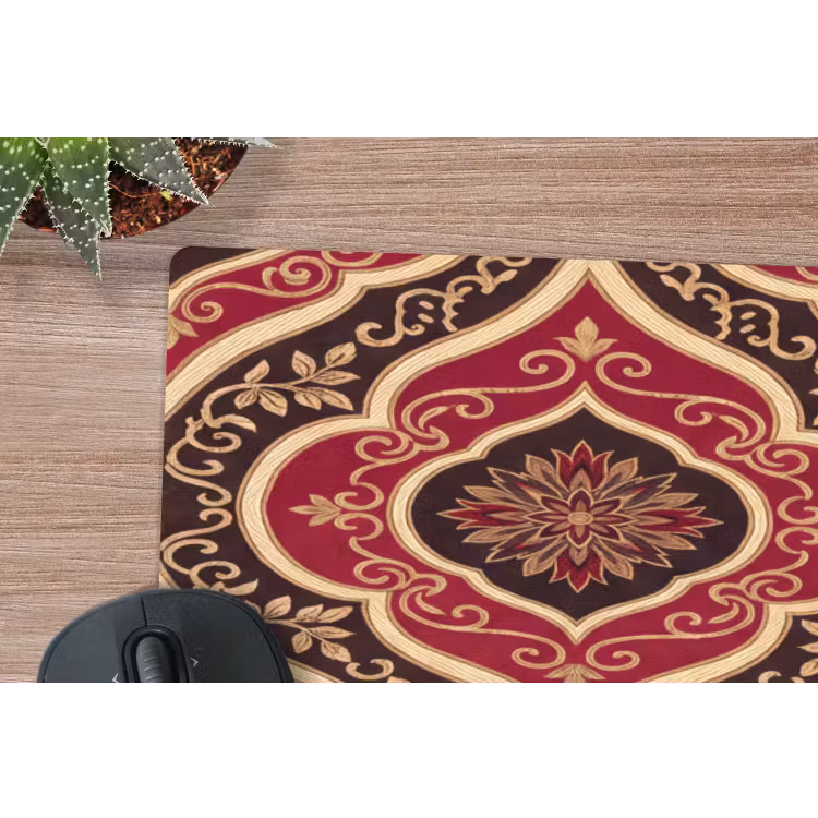Muismat - Patroon - Ornament - Barok - Rood - Goud — 5