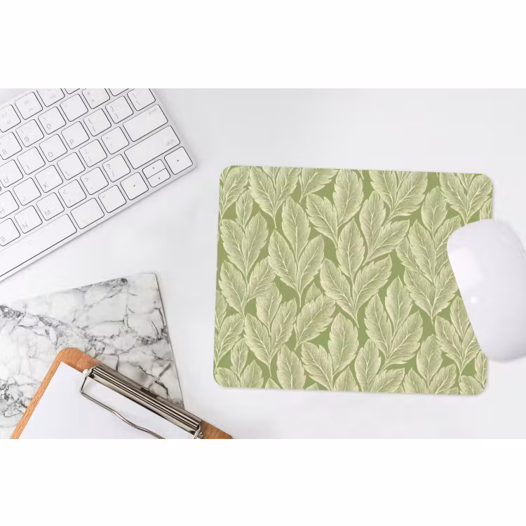 Muismat - Groen - Botanisch - Bladeren - Vintage - Patroon — 2