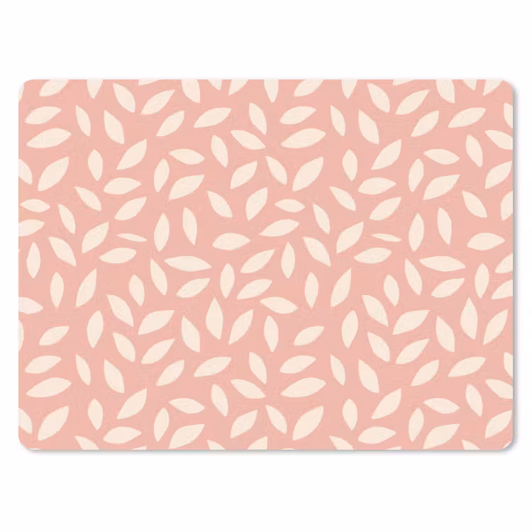 Muismat - Roze - Bladeren - Speels - Patroon — 1