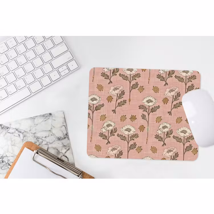 Muismat - Roze - Bloemen - Vintage - Textuur — 2