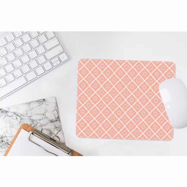 Muismat - Zalmroze - Geometrisch - Elegant - Patroon — 2