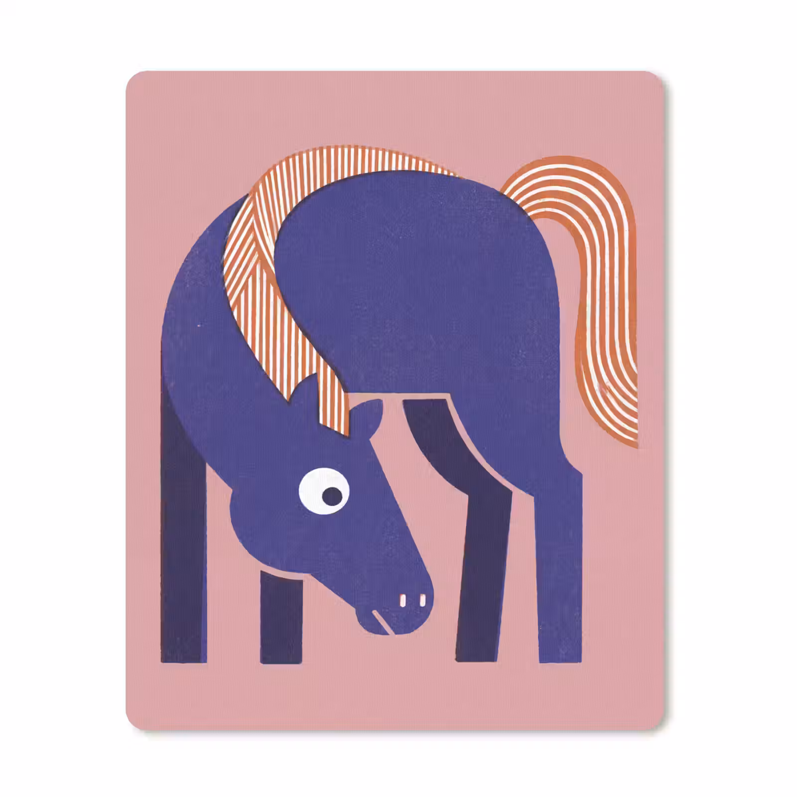 Muismat - Paard - Abstract - Dieren - Modern - Blauw — 1