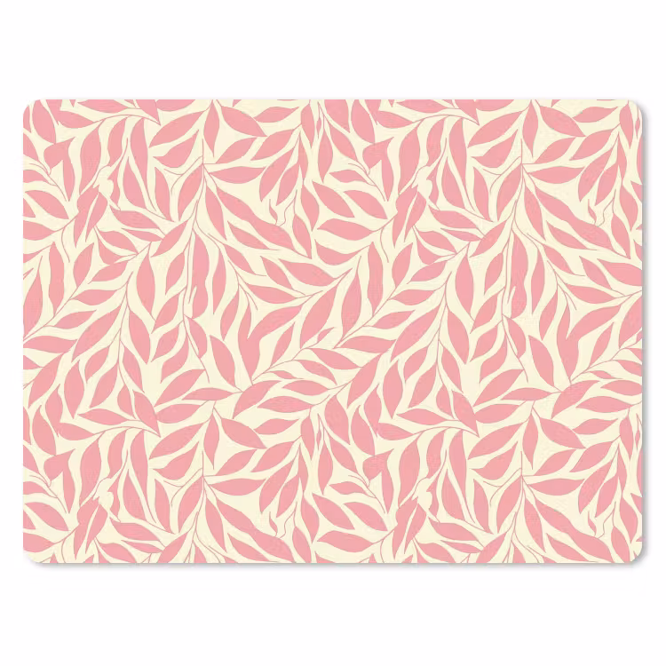 Muismat - Roze - Bladeren - Dynamisch - Patroon — 1