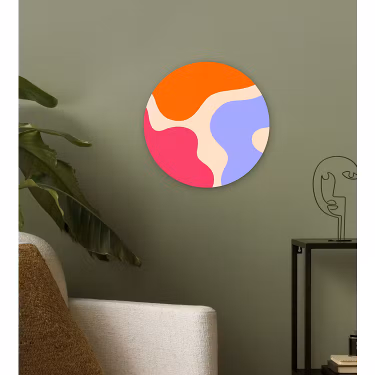Muurcirkel - Abstract - Organische vormen - Design - Modern - Kleurrijk — 3