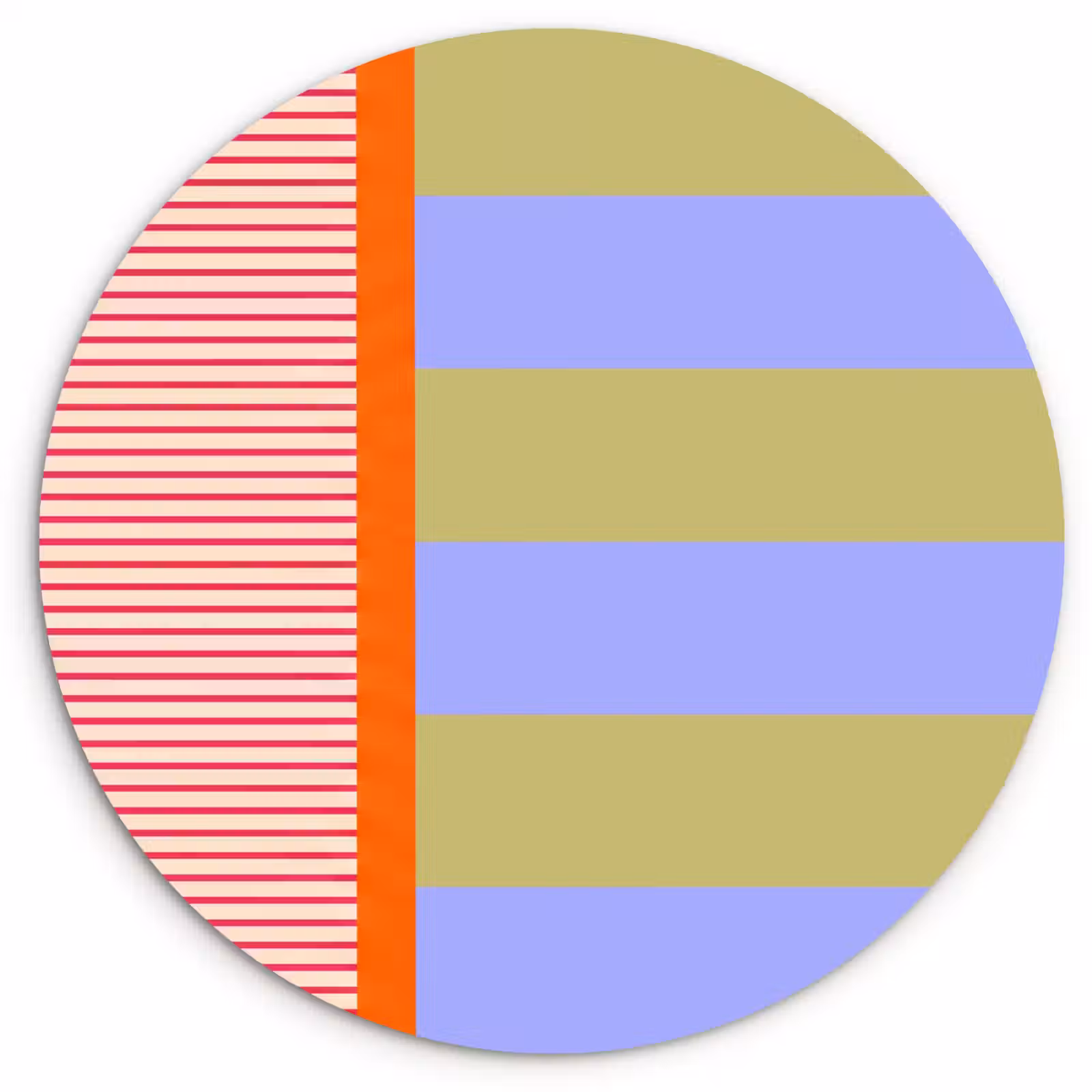 Muurcirkel - Abstract - Geometrie - Strepen - Blokken - Rood — 1