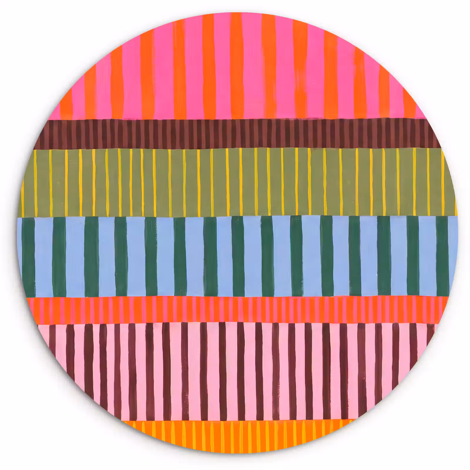 Muurcirkel - Abstract - Strepen - Modern - Kleurrijk - Kunst — 1
