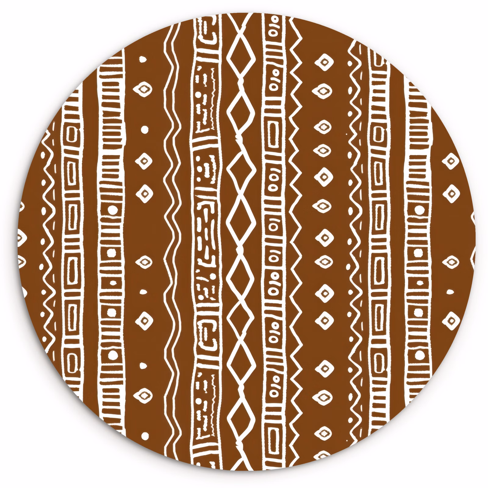 Muurcirkel - Chocoladebruin - Etnisch - Tribaal - Patroon — 1