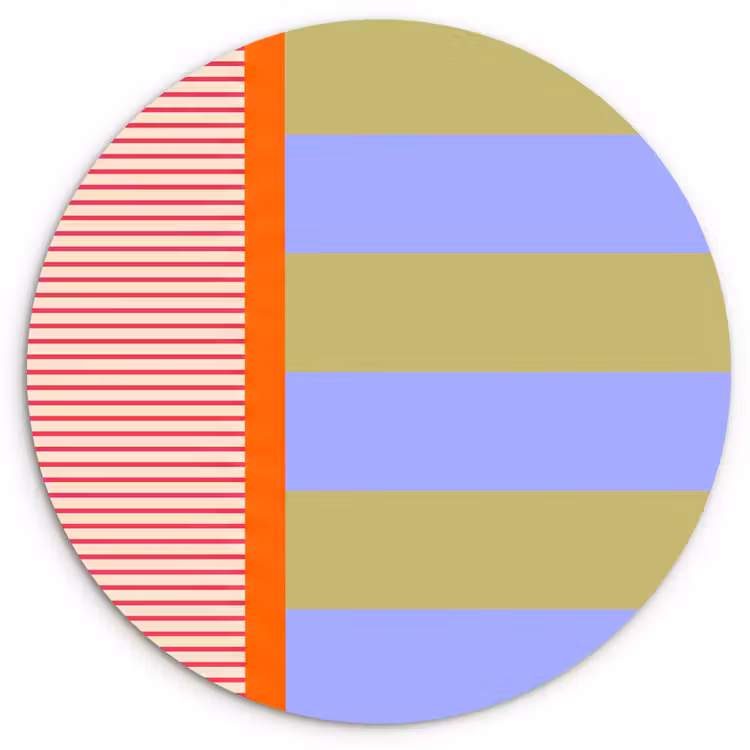Muurcirkel - Abstract - Geometrie - Strepen - Blokken - Rood — 1