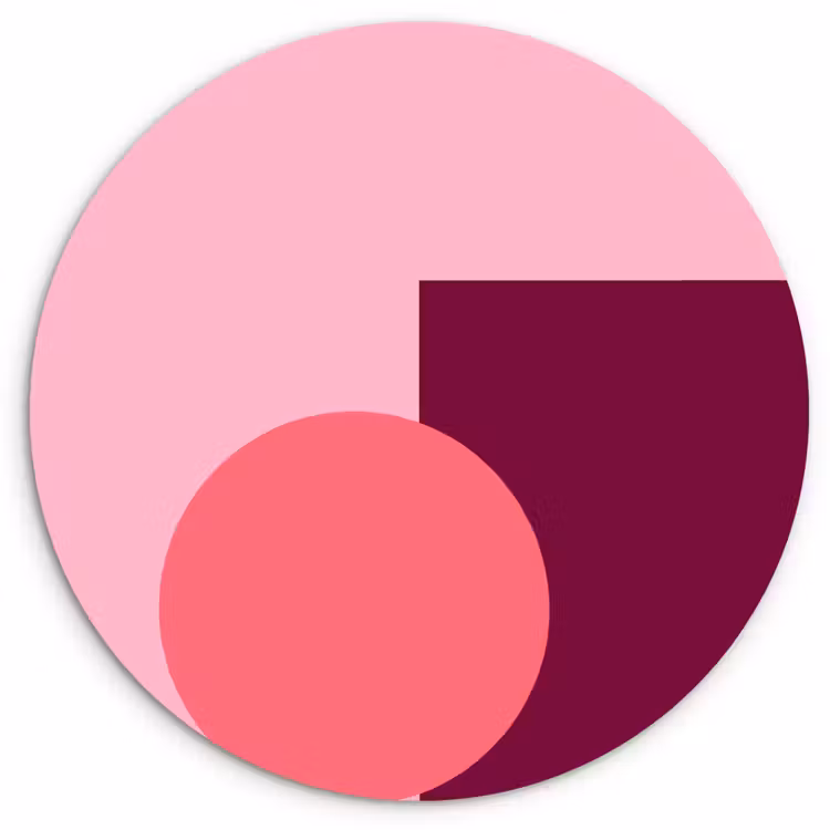 Muurcirkel - Abstract - Vormen - Roze - Modern - Design — 1