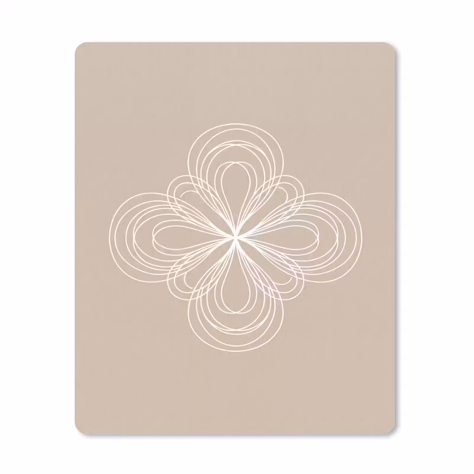 Muismat - Patroon - Lijnen - Abstract - Minimalistisch - Beige — 1