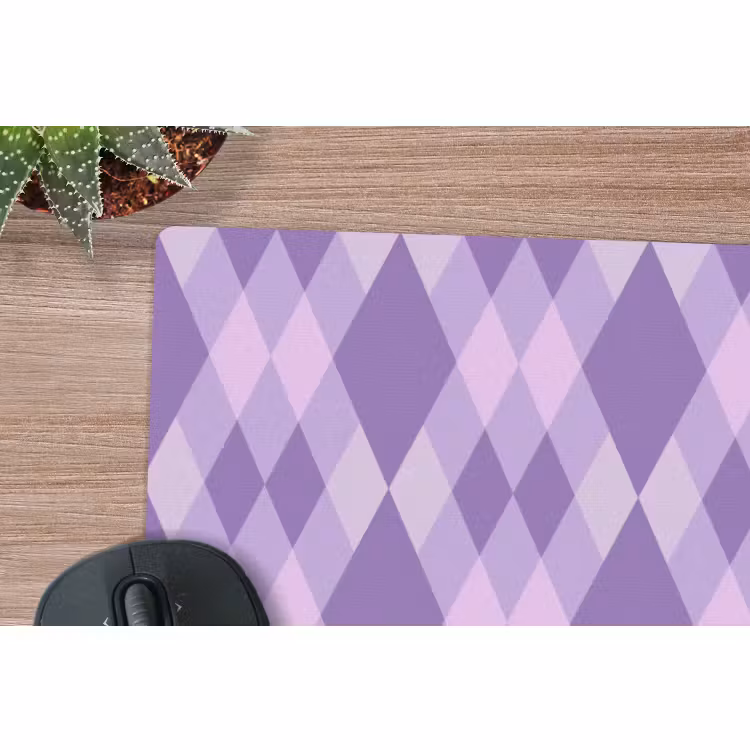 Muismat - Paars - Geometrisch - Ruiten - Argyle - Patroon — 4