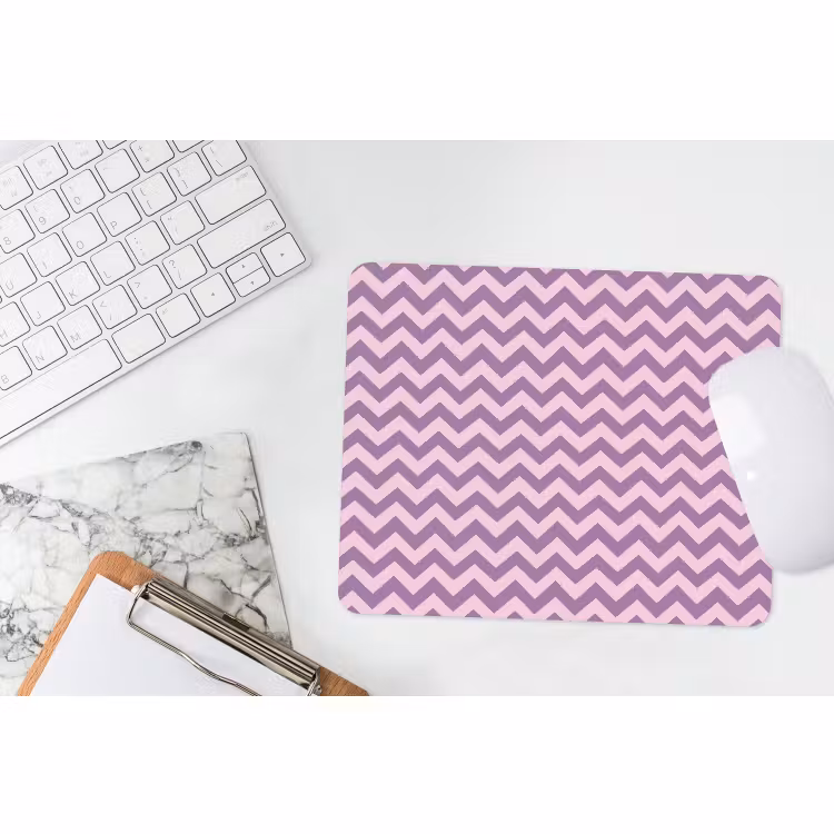 Muismat - Paars - Roze - Geometrisch - Chevron - Zigzag - Patroon — 2