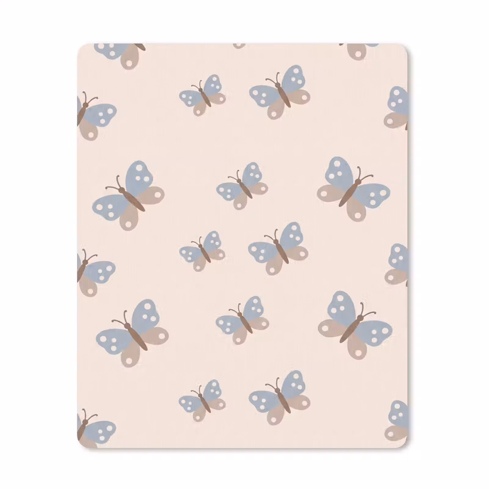 Muismat - Insect - Vlinderpatroon - Abstract - Blauw - Beige — 1