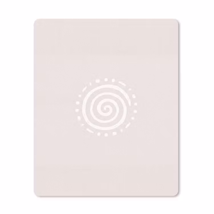 Muismat - Symbool - Spiraal - Abstract - Minimalistisch - Beige — 1