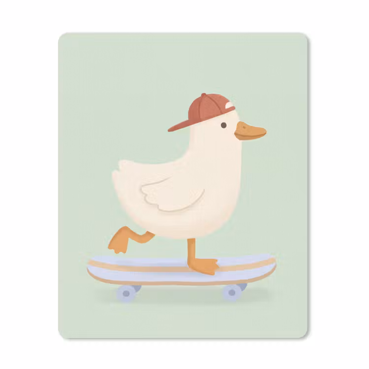 Muismat - Vogel - Skateboard - Dieren - Cartoon - Speels — 1