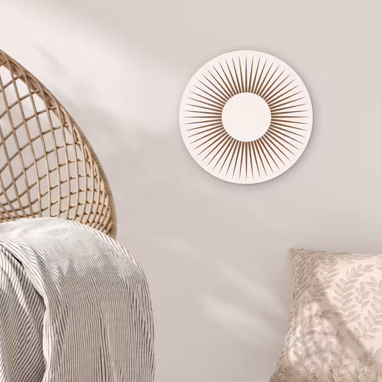 Muurcirkel - Abstract - Zon - Symbool - Modern - Beige — 5