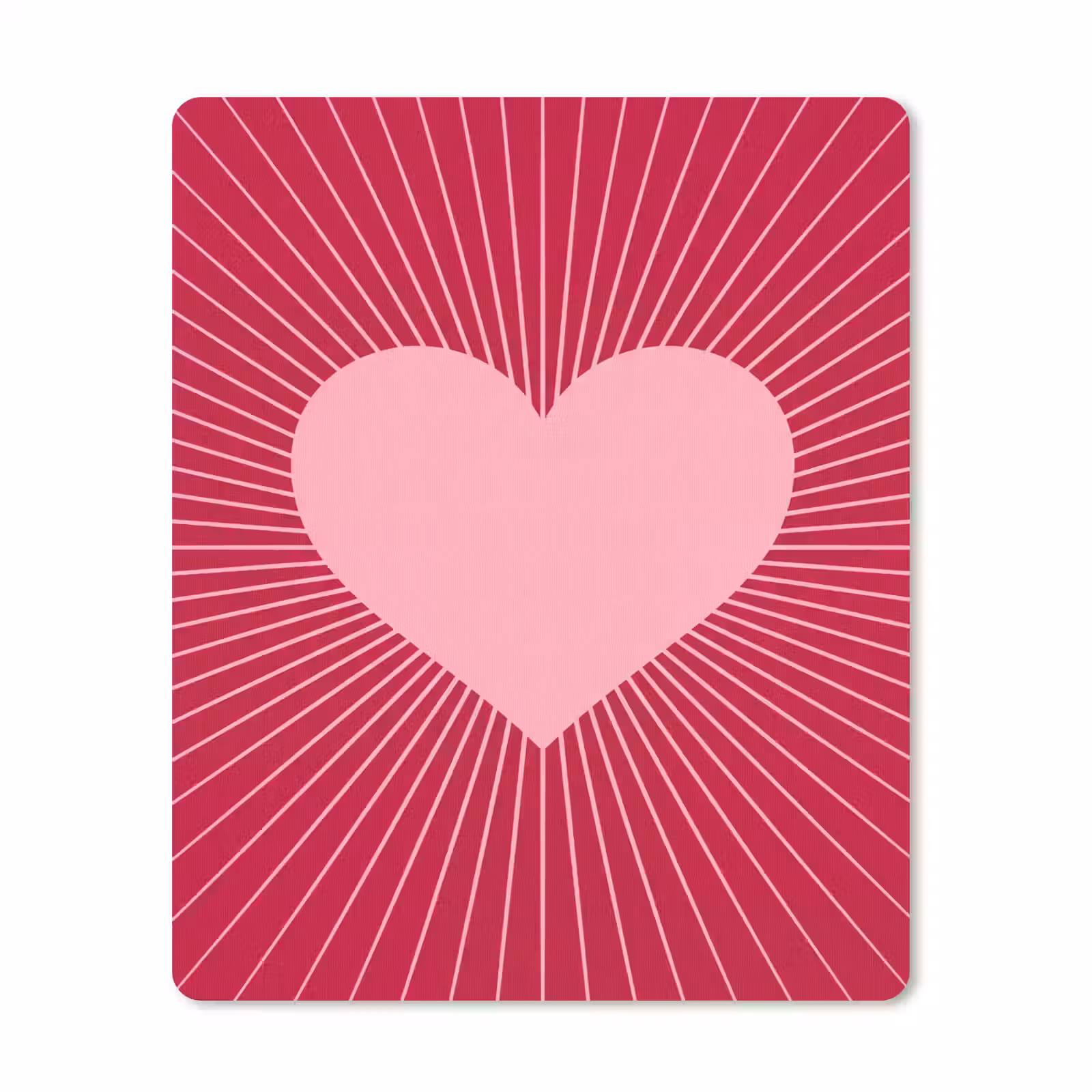 Muismat - Hart - Stralen - Liefde - Abstract - Roze — 1