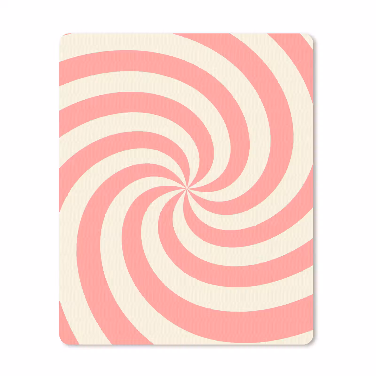 Muismat - Spiraal - Patroon - Abstract - Roze - Beige — 1