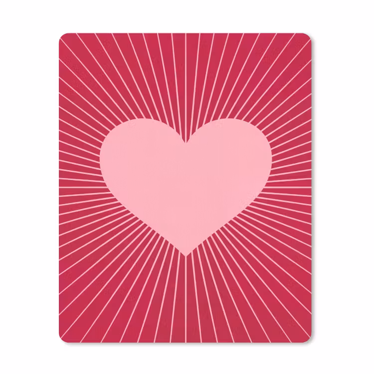 Muismat - Hart - Stralen - Liefde - Abstract - Roze — 1