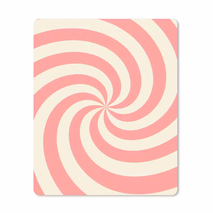 Muismat - Spiraal - Patroon - Abstract - Roze - Beige — 1