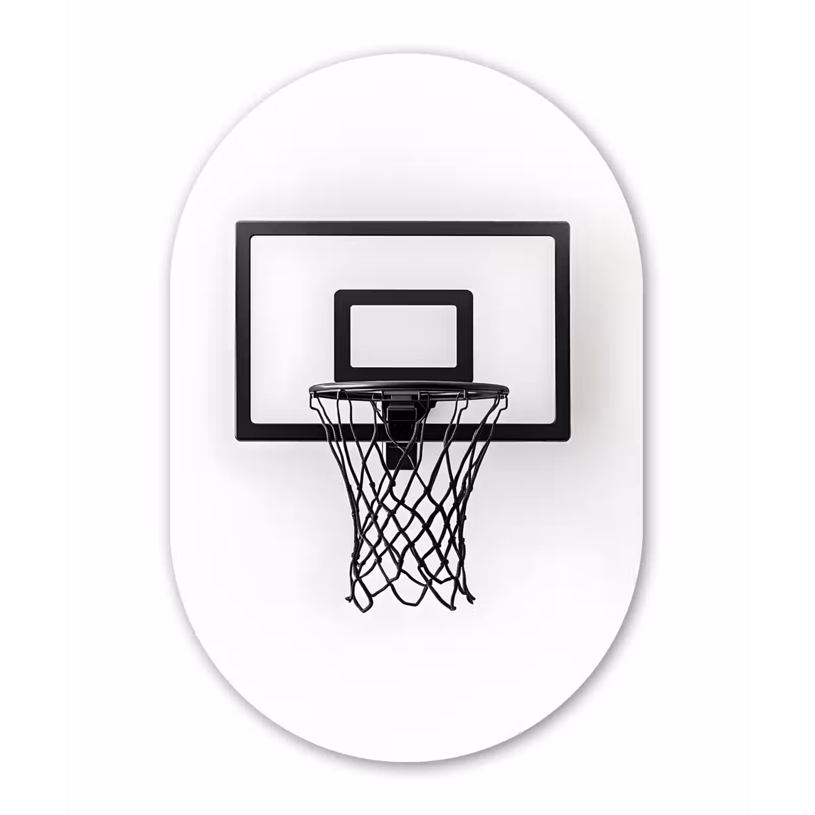 Muurovaal aluminium - Basketbalbord - Minimalistisch - Zwart — 1