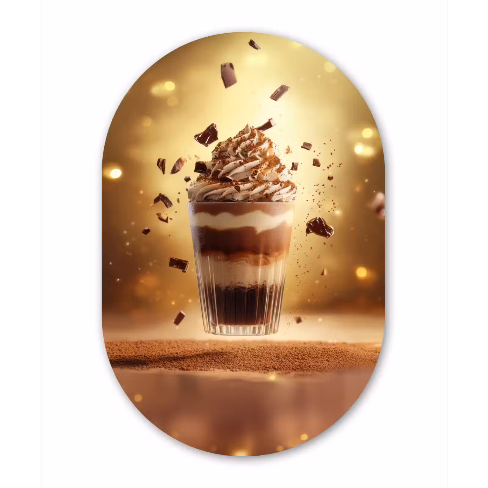 Muurovaal aluminium - Dessert - Chocolade - Zoet - Eten — 1