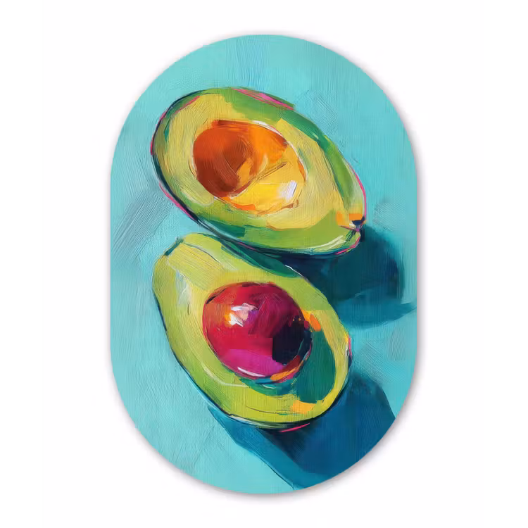 Muurovaal aluminium - Avocado - Groen - Pit - Schaduw — 1