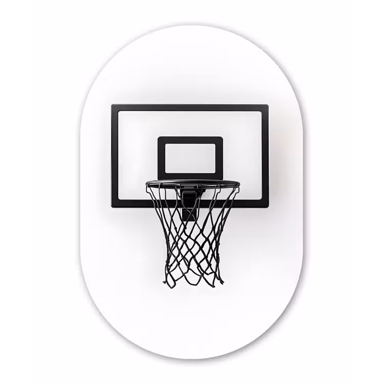 Muurovaal aluminium - Basketbalbord - Minimalistisch - Zwart — 1