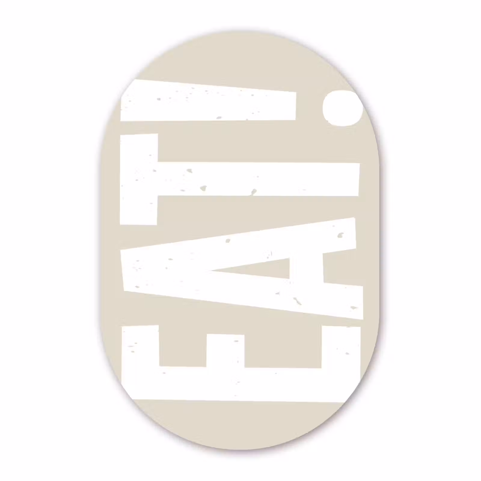 Muurovaal aluminium - Eten - Decoratie - Beige - Wit — 1
