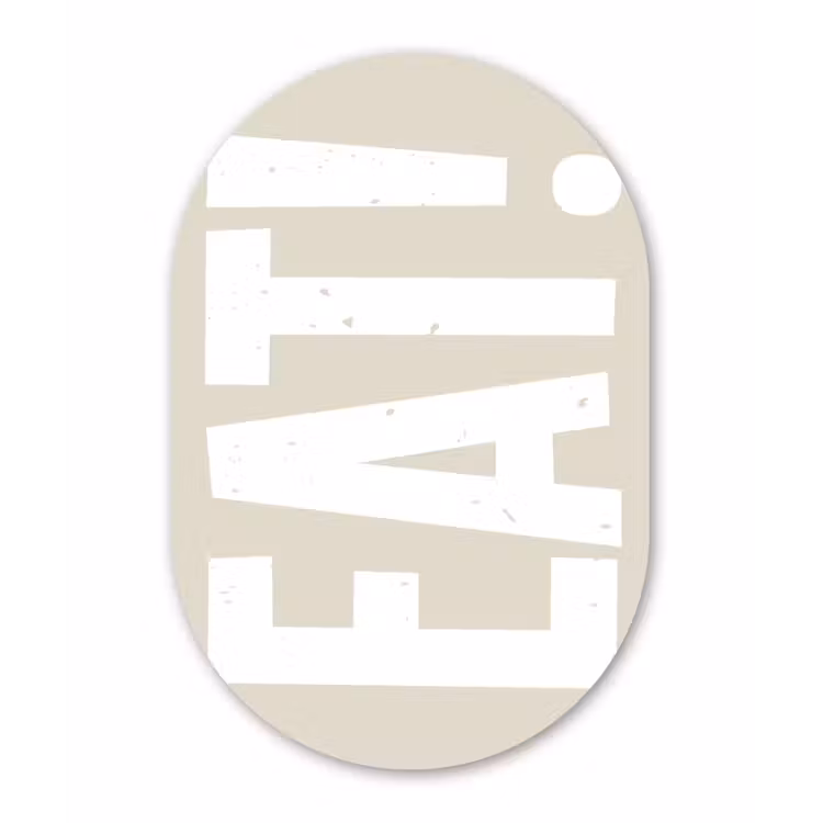 Muurovaal aluminium - Eten - Decoratie - Beige - Wit — 1