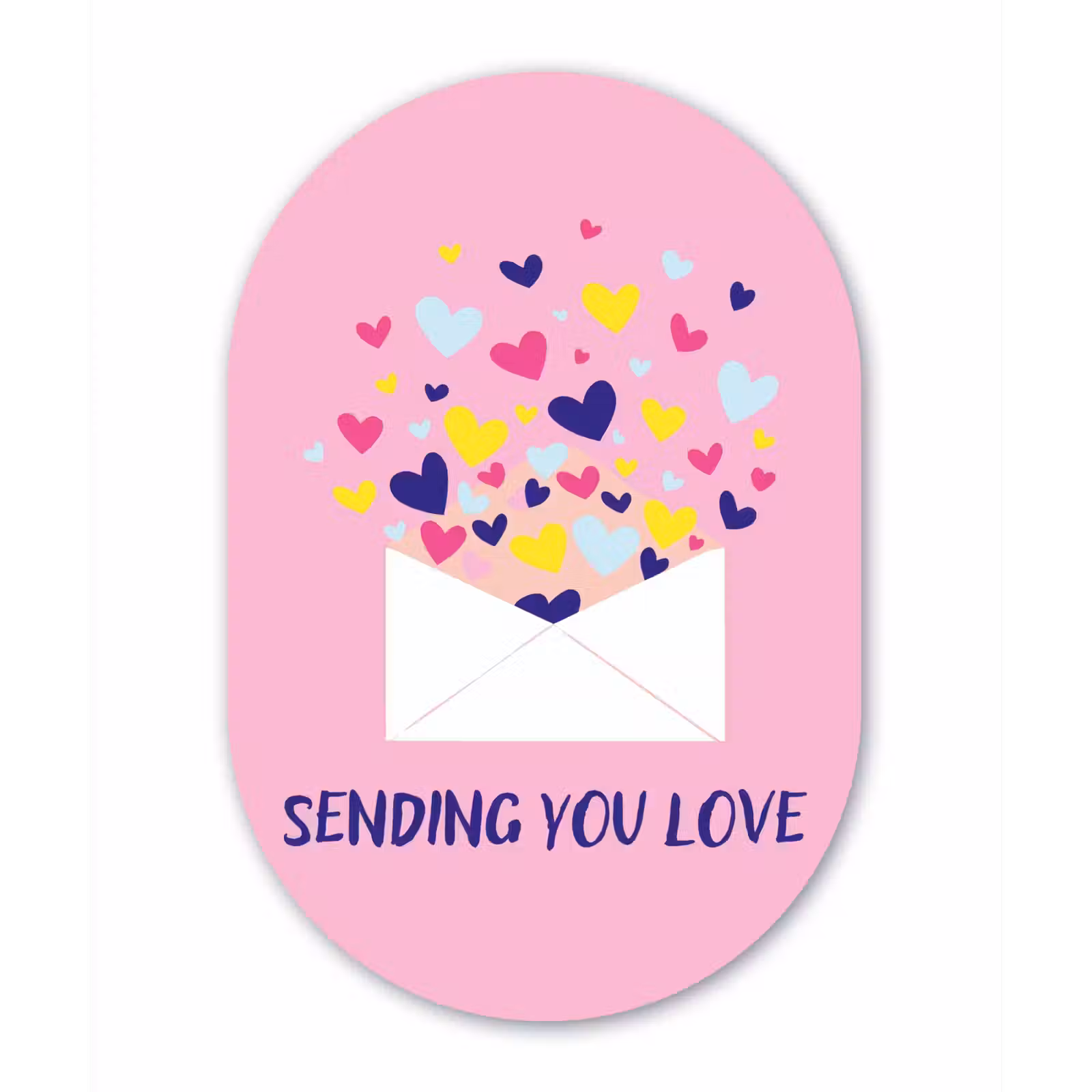 Muurovaal aluminium - Envelop - Love - Hartjes - Valentijn — 1