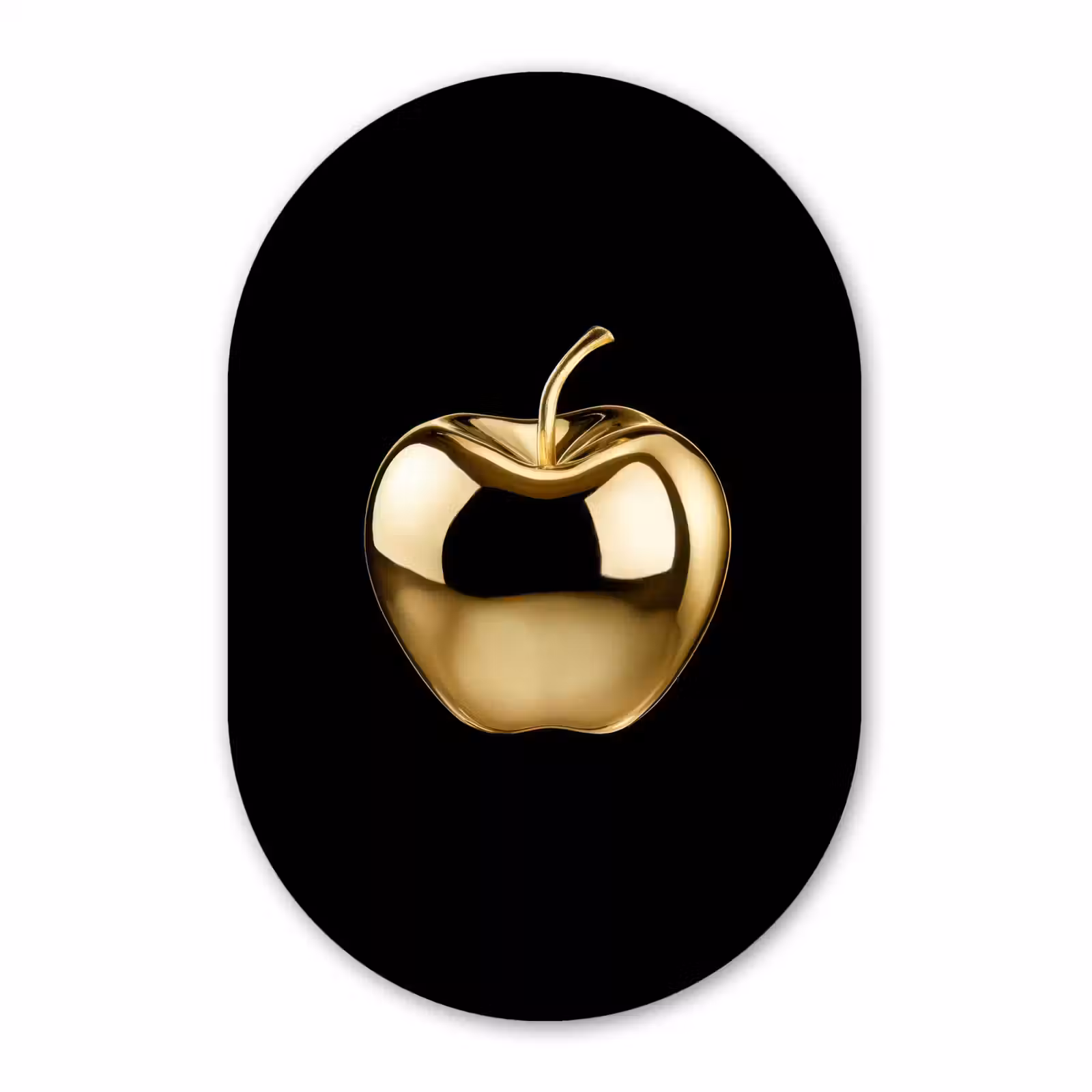 Muurovaal aluminium - Appel - Goud - Chrome - Zwart — 1