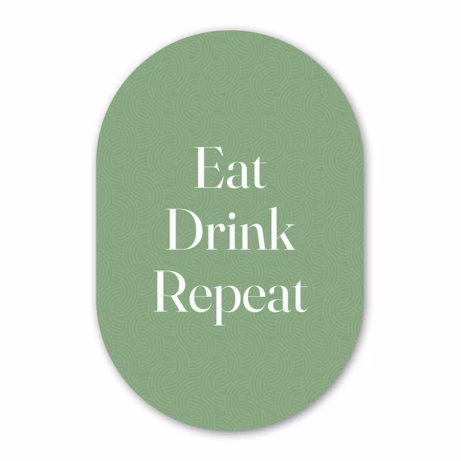 Muurovaal aluminium - Eten - Drinken - Tekst - Mintgroen — 1